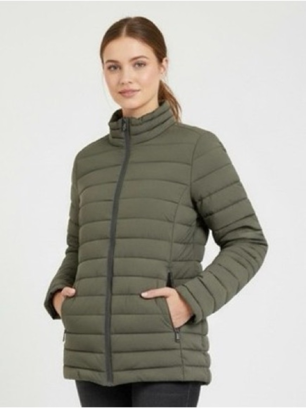 Moose Knuckles Women's Olive Puffer Jacket